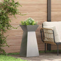 Vidaxl pilaar plantenbak 2 pcs zilver 35 x 35 x 73 cm