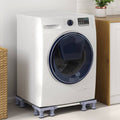 Vidaxl wasmachinebasis grijs 67 x 67 x 12 cm roestvrij staal