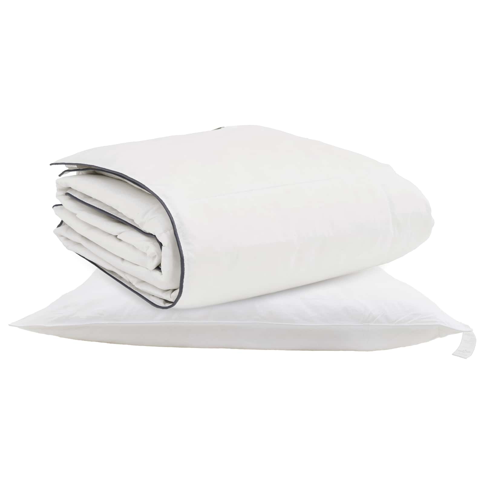 Vidaxl winter dekbed met kussen 2 pcs wit donsveertjes