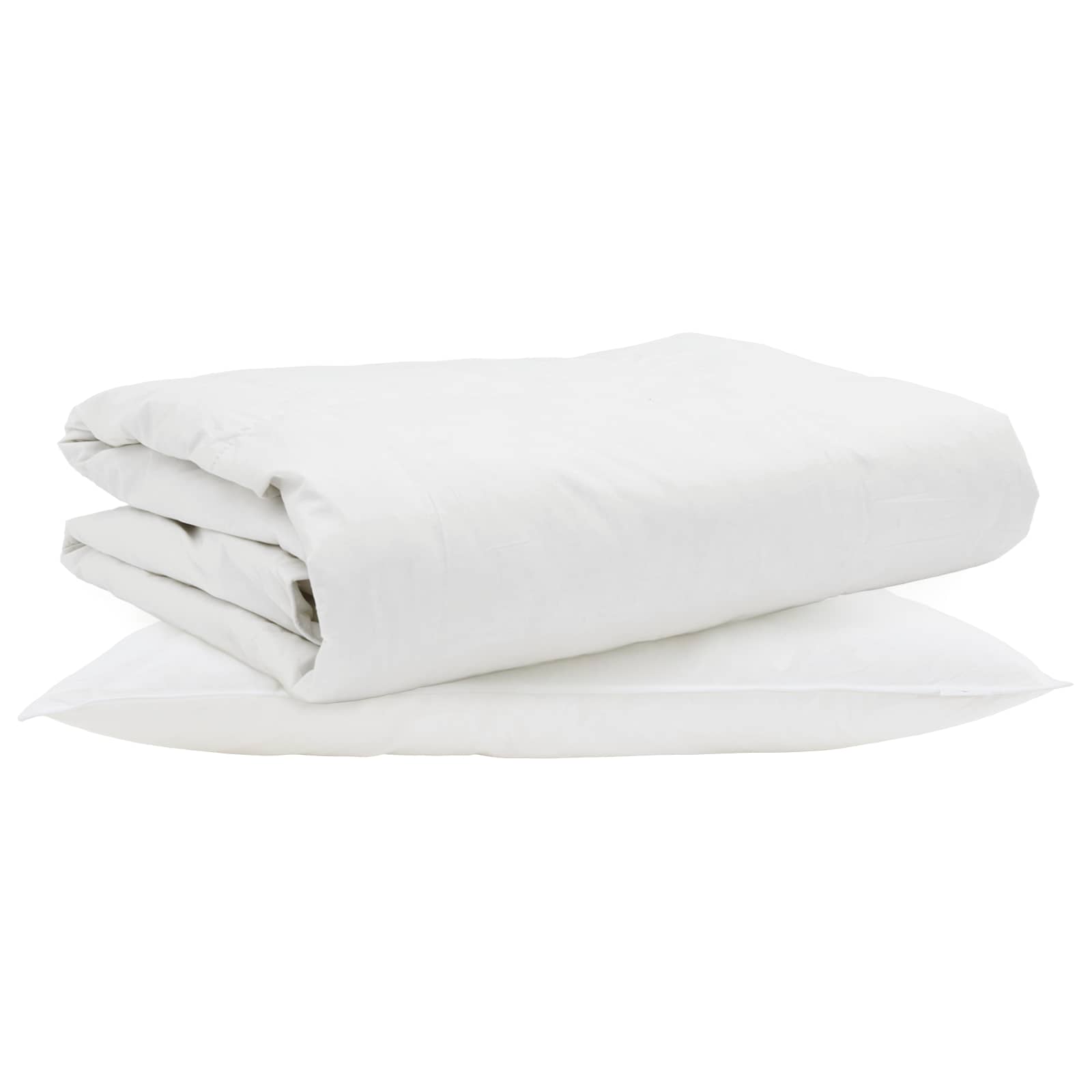 Vidaxl zomer dekbed met kussen 2 pcs wit donsveertjes
