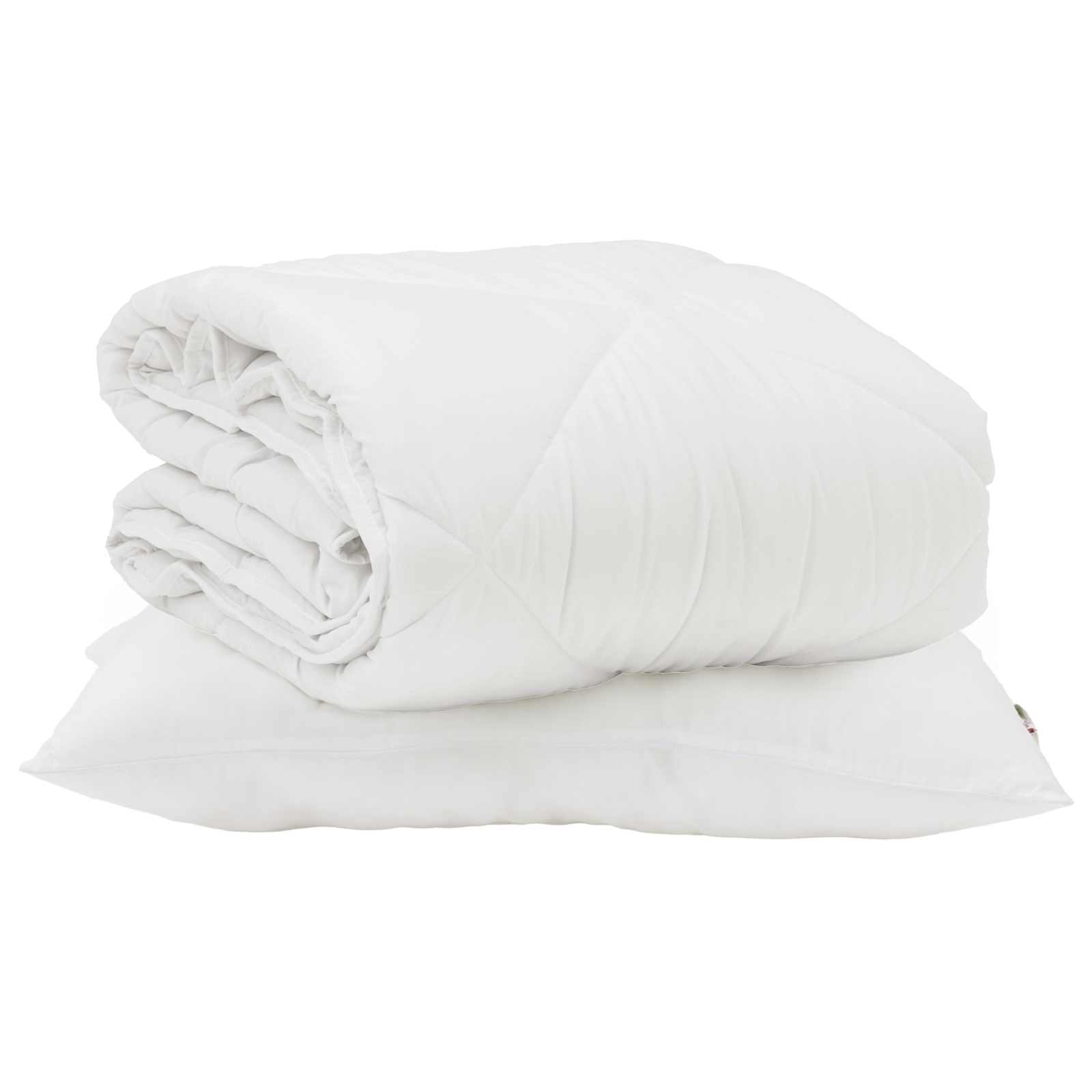 Vidaxl zomer dekbed met kussen 2 pcs wit microvezel