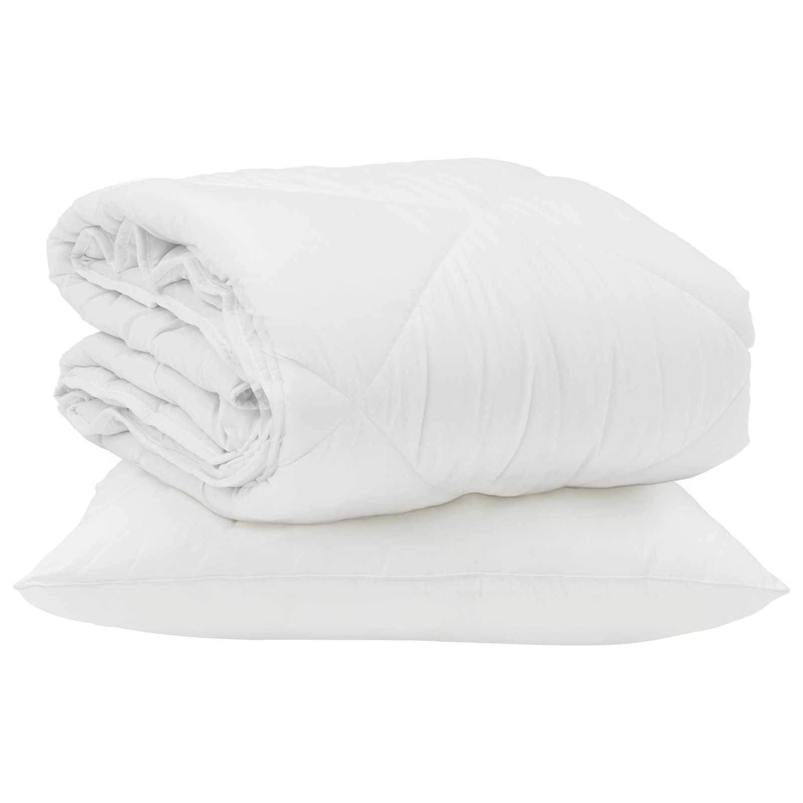 Vidaxl zomer dekbed met kussen 2 pcs wit microvezel