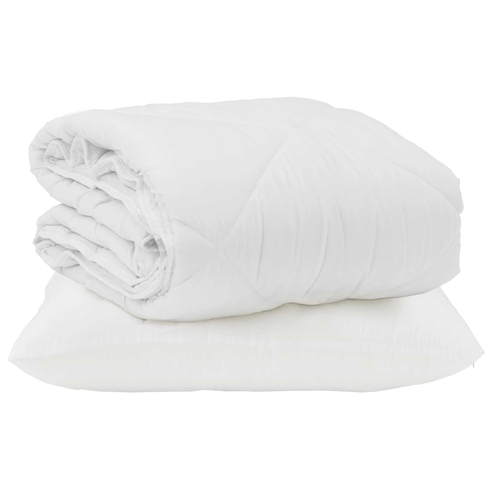Vidaxl zomer dekbed met kussen 2 pcs wit microvezel
