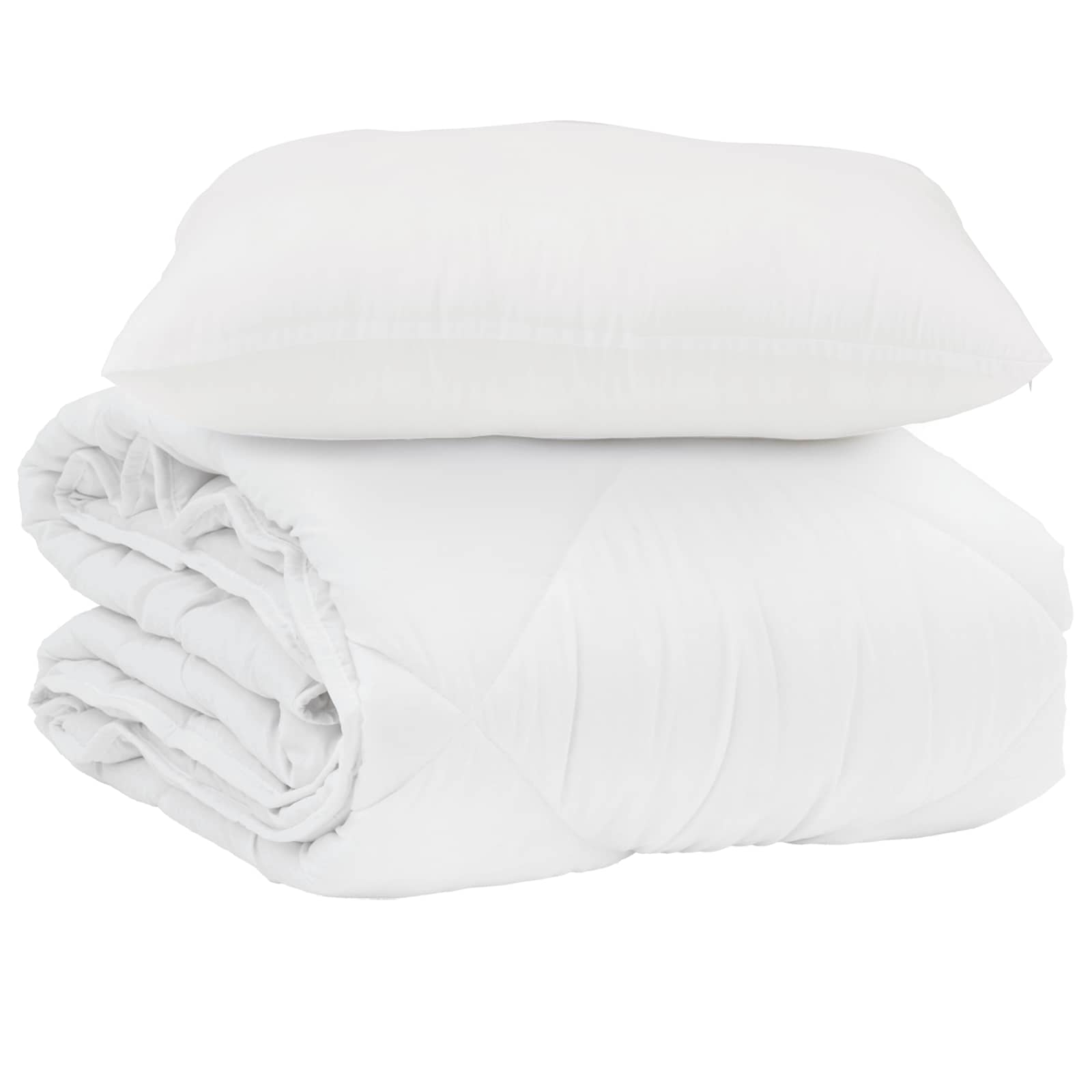 Vidaxl zomer dekbed met kussen 2 pcs wit microvezel