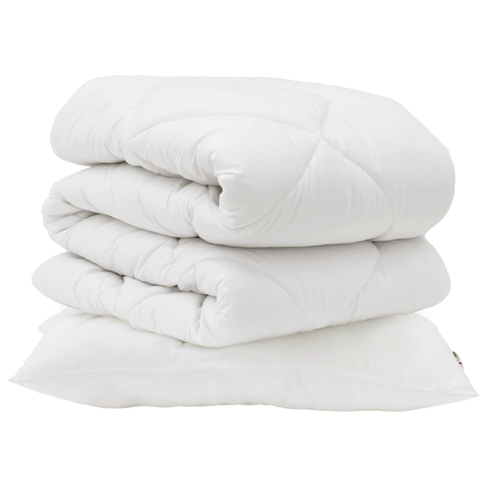 Vidaxl dekbed met kussen 2 pcs wit microvezel