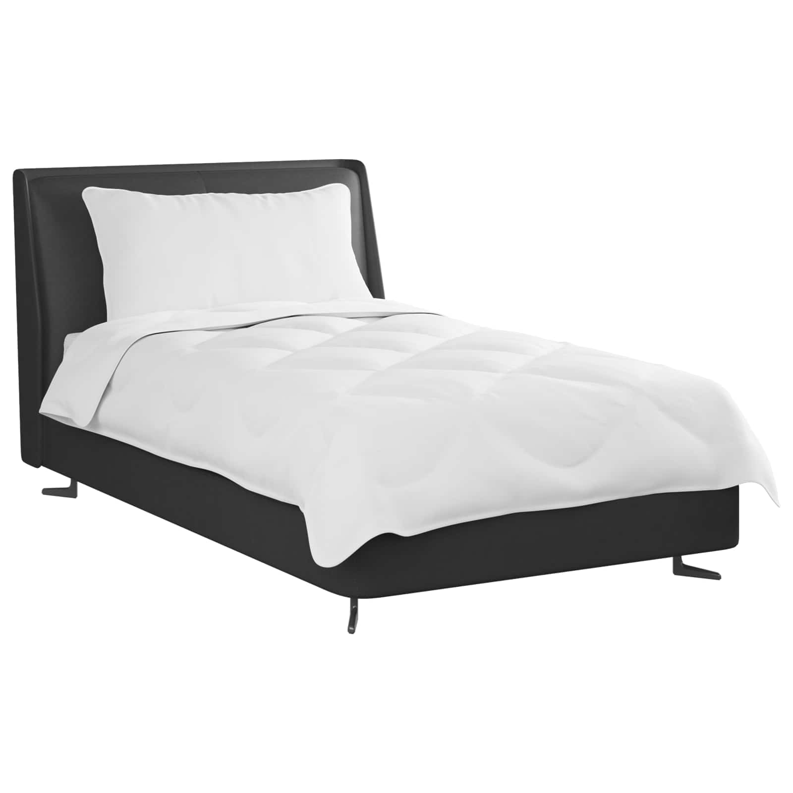 Vidaxl dekbed met kussen 2 pcs wit microvezel