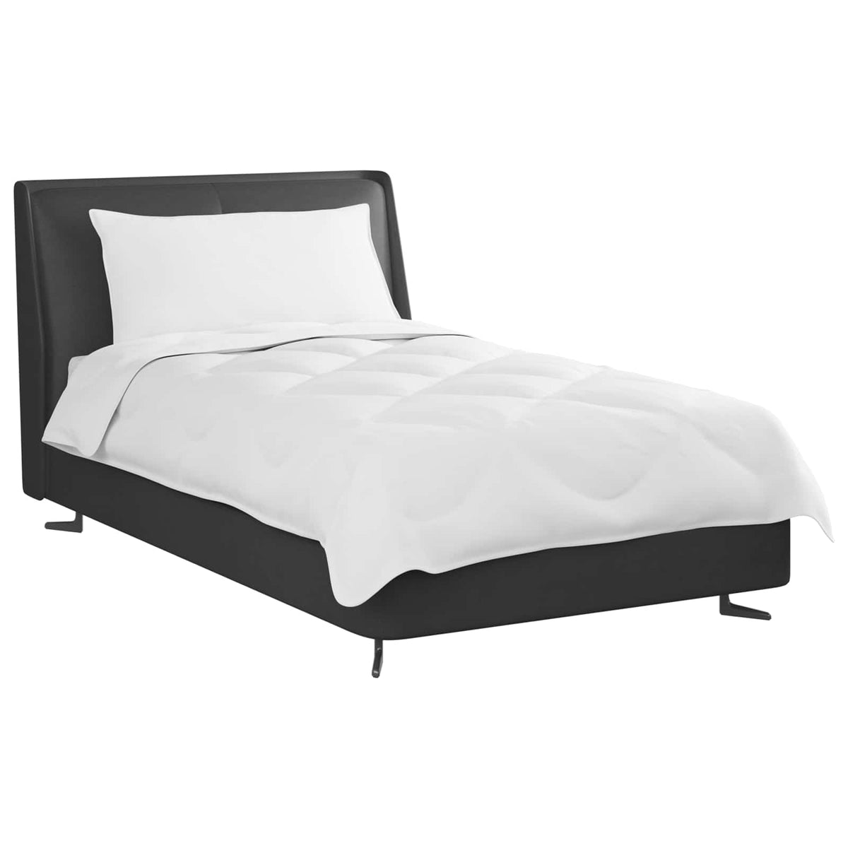 Vidaxl dekbed met kussen 2 st wit microvezel