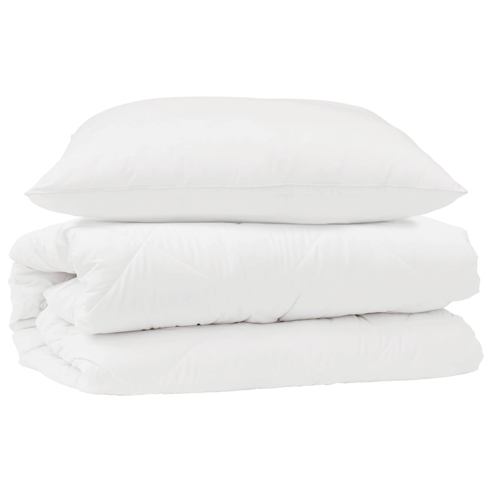 Vidaxl dekbed set met kussen 2 pcs wit microfibre