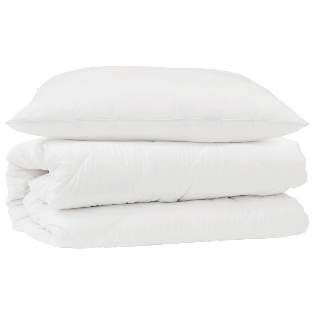 Vidaxl dekbed set met kussen 2 pcs wit microfibre