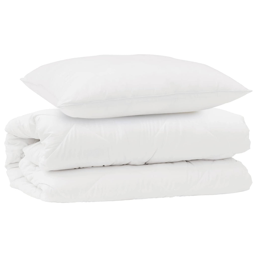 Vidaxl dekbed set met kussen 2 pcs wit microfibre