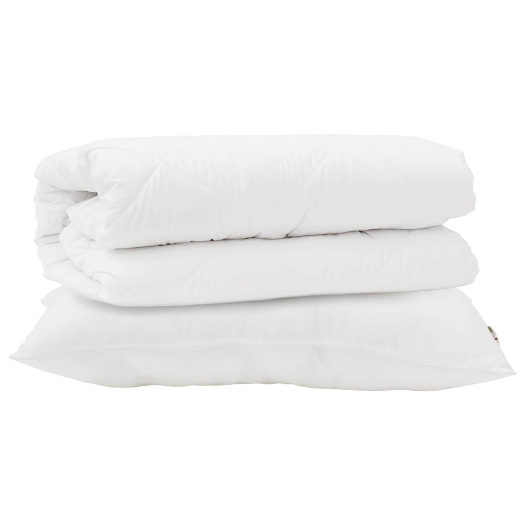 Vidaxl dekbed set met kussen 2 pcs wit microfibre