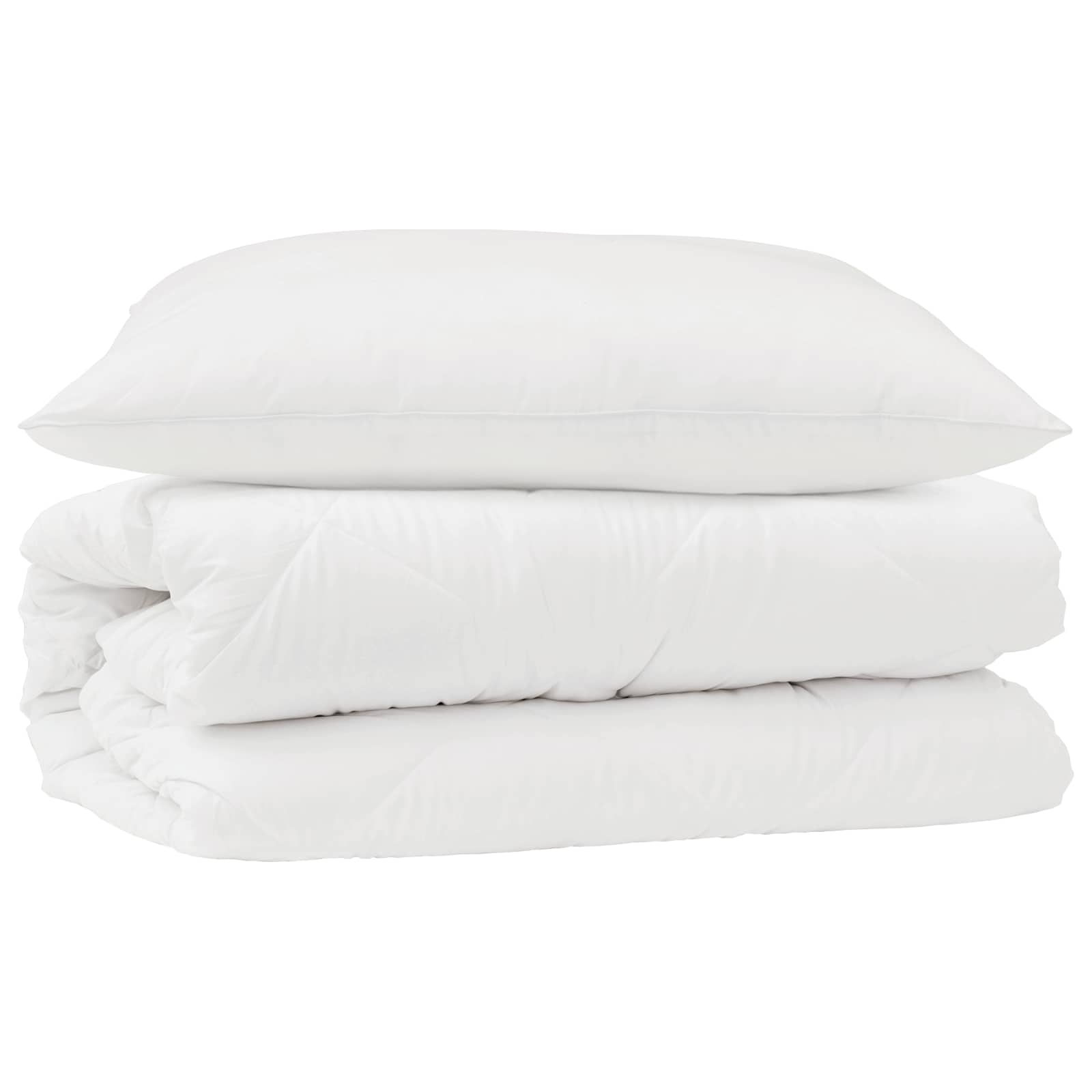 Vidaxl dekbed set met kussen 2 pcs wit microfibre