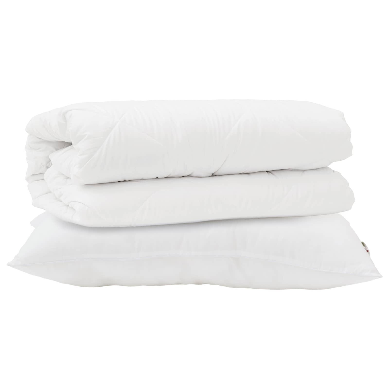 Vidaxl dekbed set met kussen 2 pcs wit microfibre