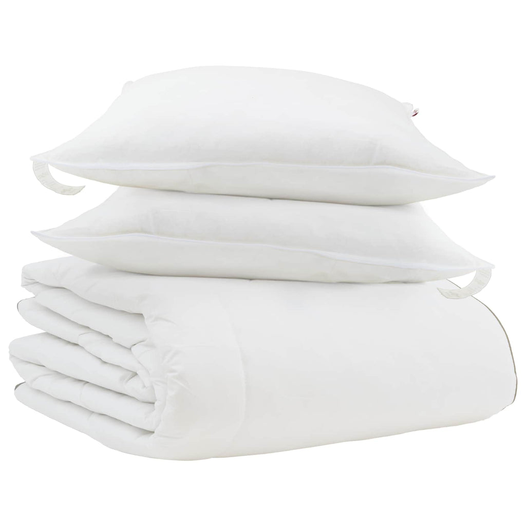 Vidaxl winter dekbed met kussen 3 pcs wit donsveertjes