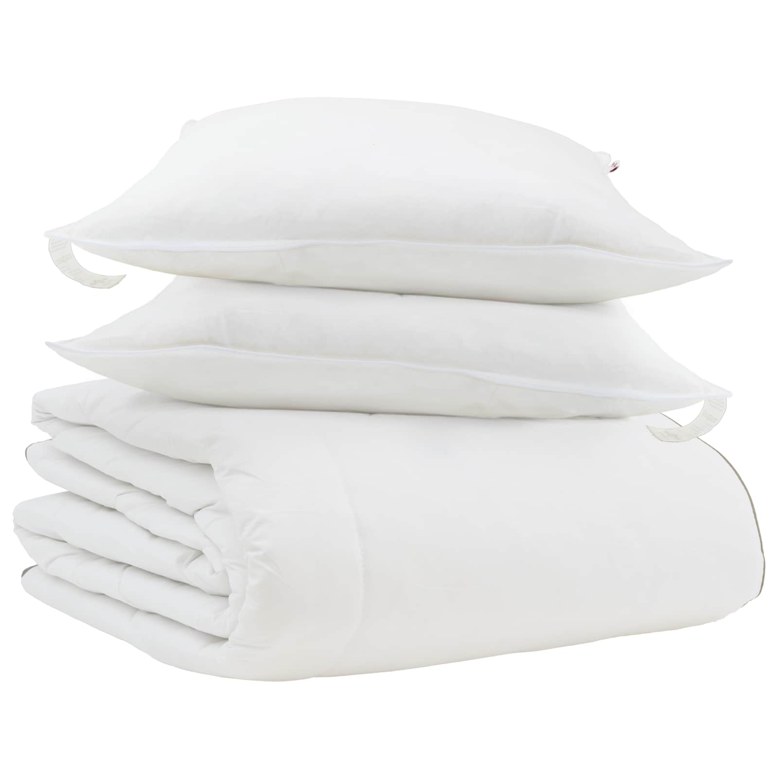 Vidaxl winter dekbed met kussen 3 pcs wit donsveertjes