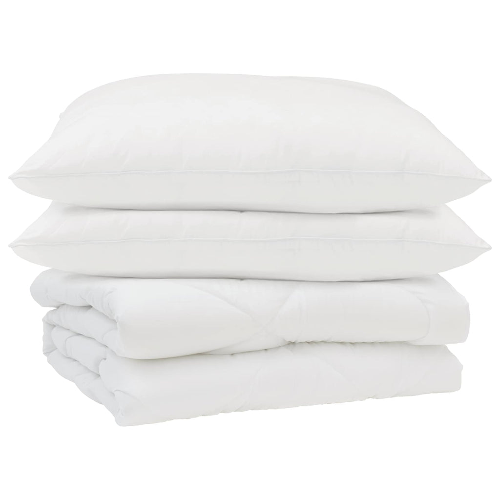 Vidaxl zomer dekbed met kussen 3 pcs wit microfibre