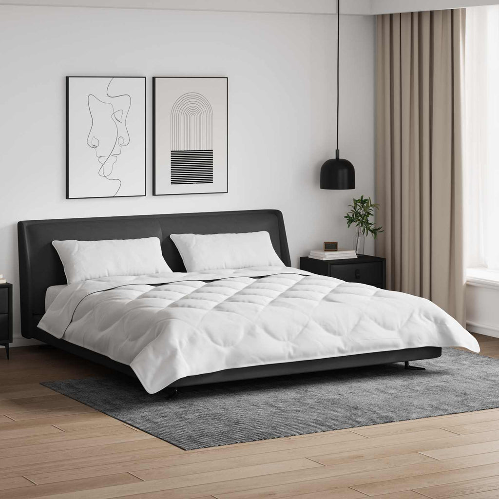 Vidaxl zomer dekbed met kussen 3 pcs wit microfibre