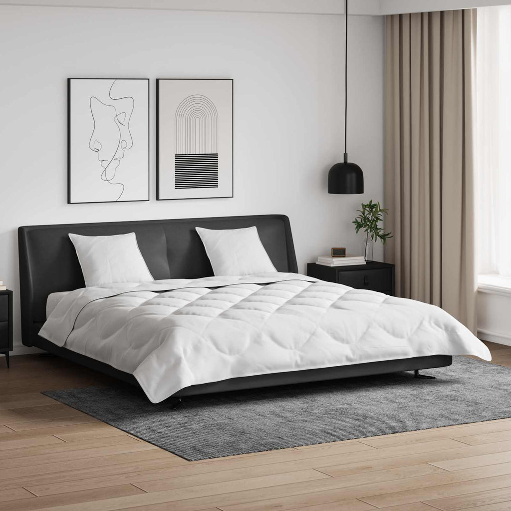 Vidaxl dekbed met kussen 3 st wit microfibre
