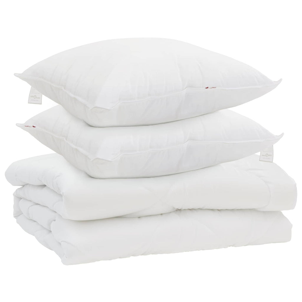 Vidaxl dekbed met kussen 3 pcs wit microfibre