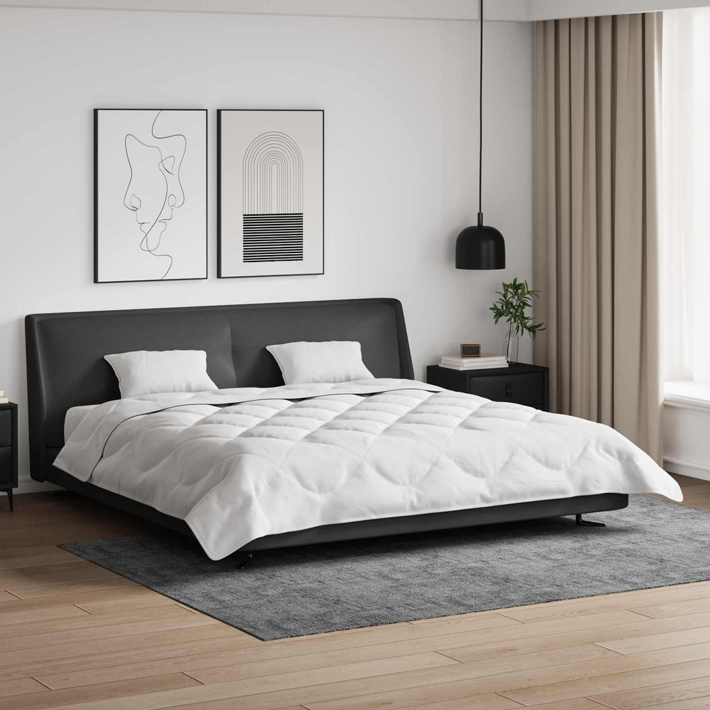 Vidaxl dekbed met kussen 3 st wit microfibre