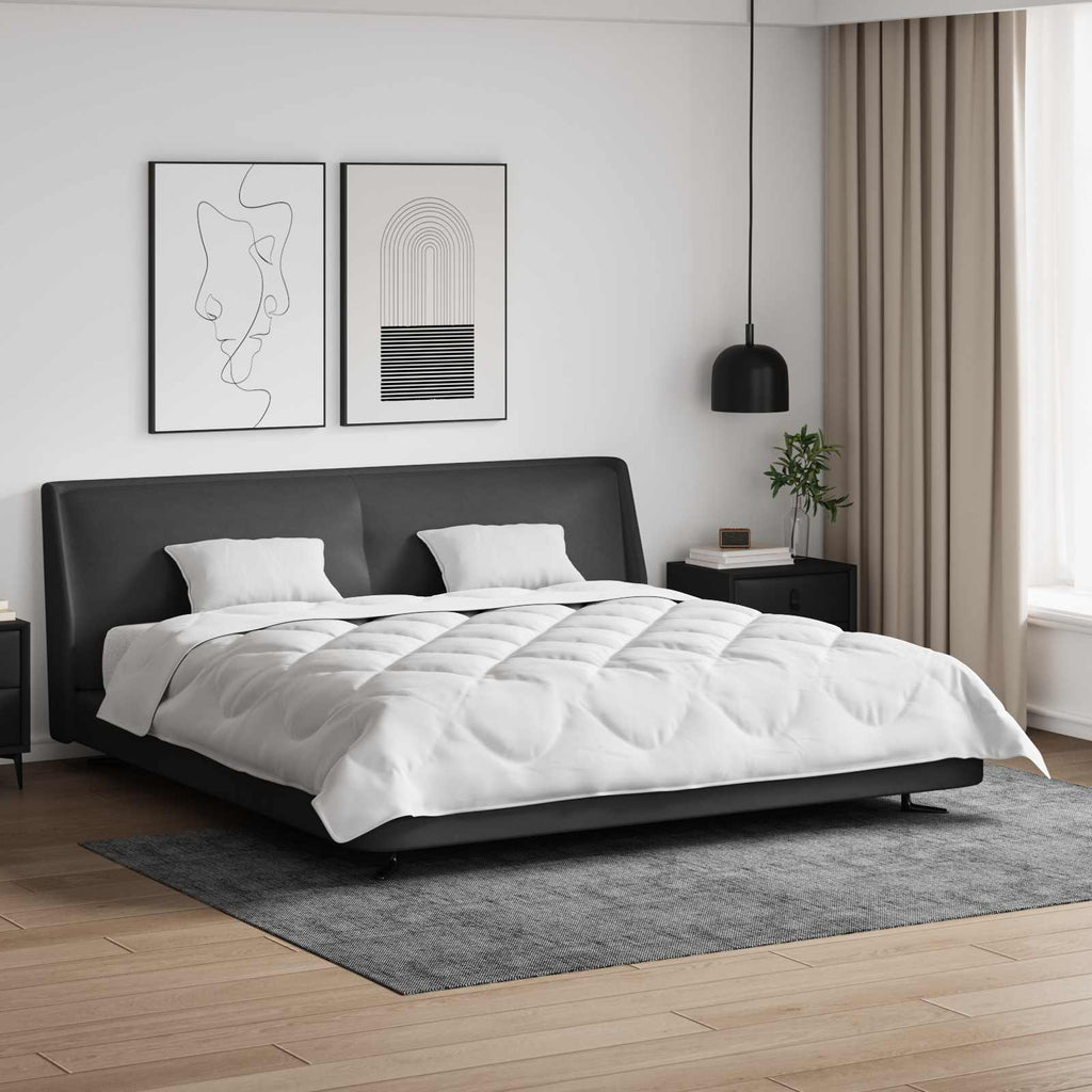 Vidaxl dekbed met kussen 3 st wit microfibre