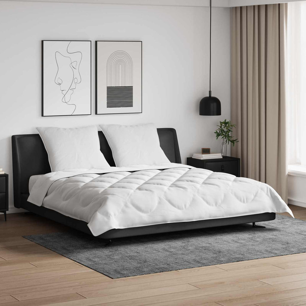 Vidaxl dekbed met kussen 3 pcs wit microfibre