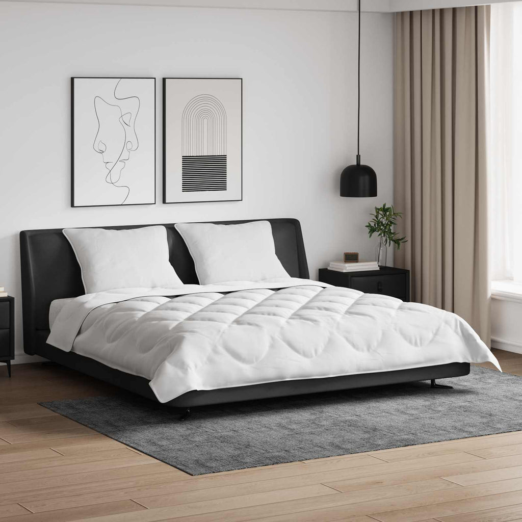 Vidaxl dekbed met kussen 3 pcs wit microvezel