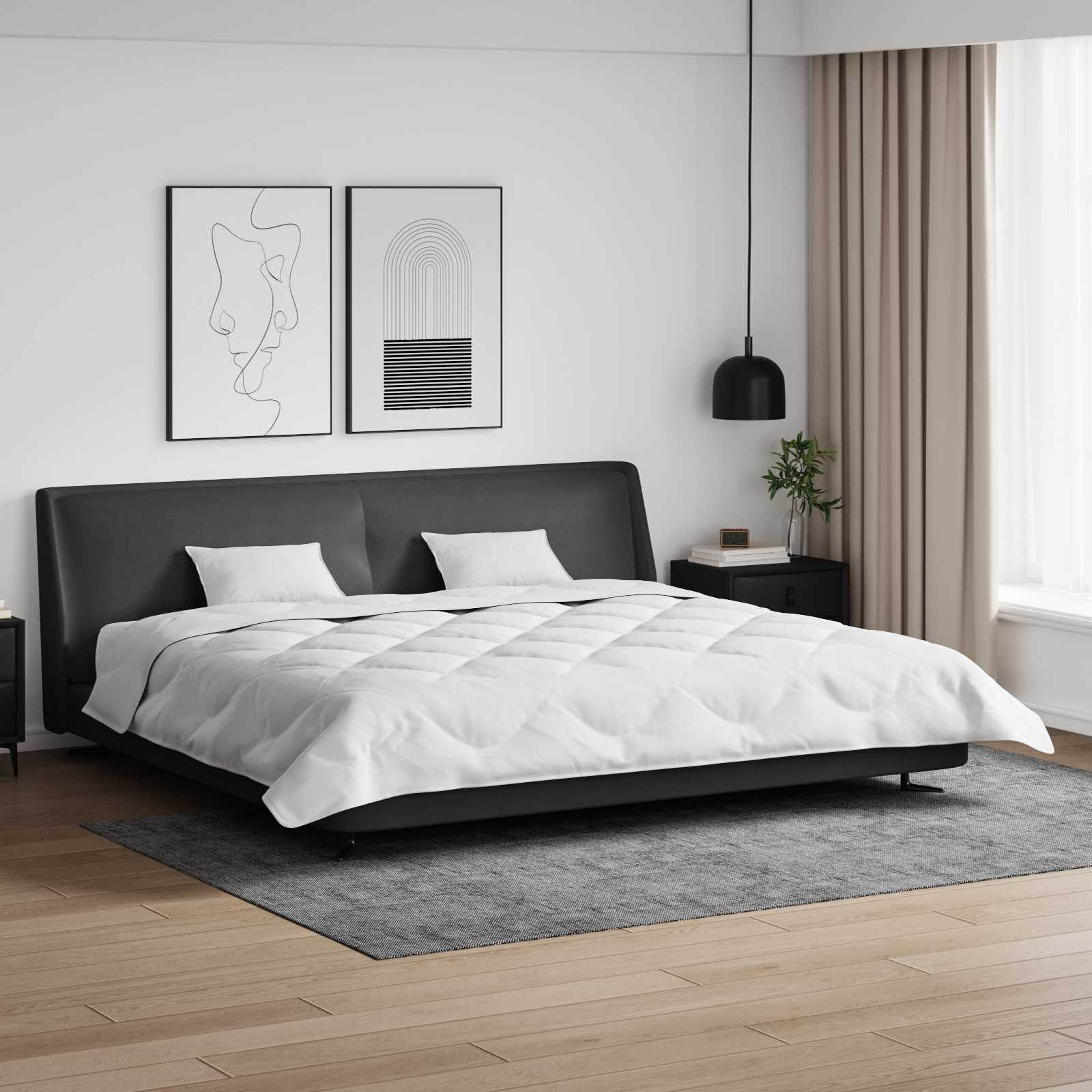 Vidaxl winter dekbed met kussen 3 pcs wit microvezel