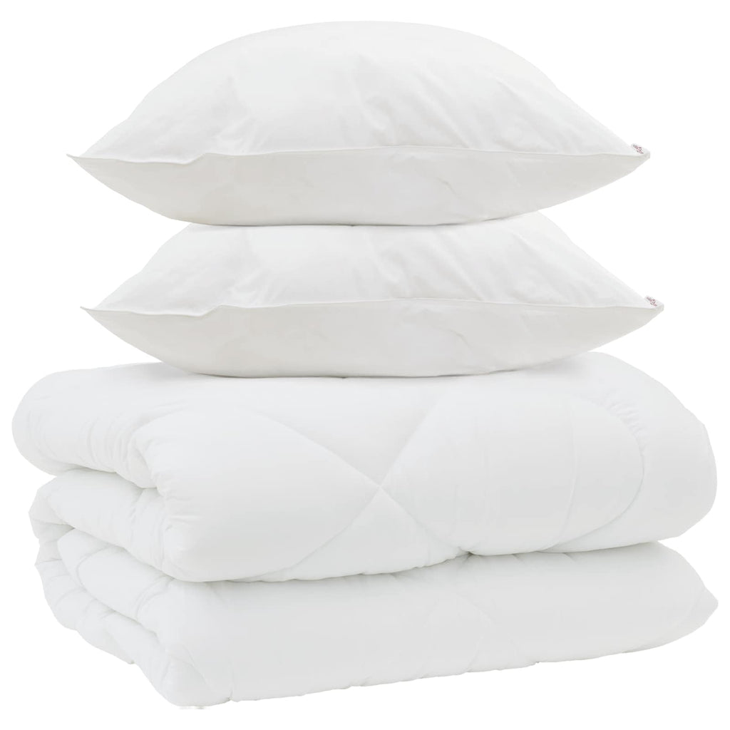 Vidaxl winter dekbed met kussen 3 pcs wit microvezel
