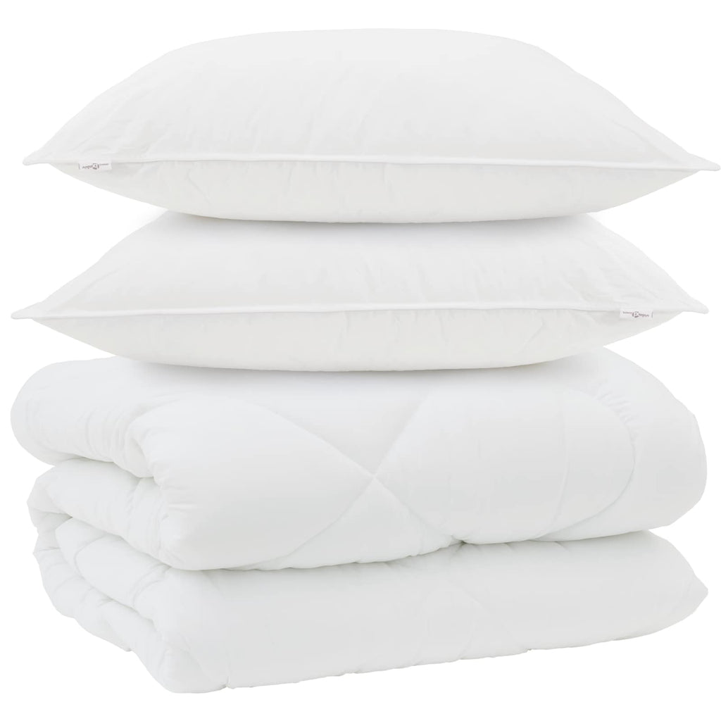 Vidaxl winter dekbed met kussen 3 pcs wit microvezel