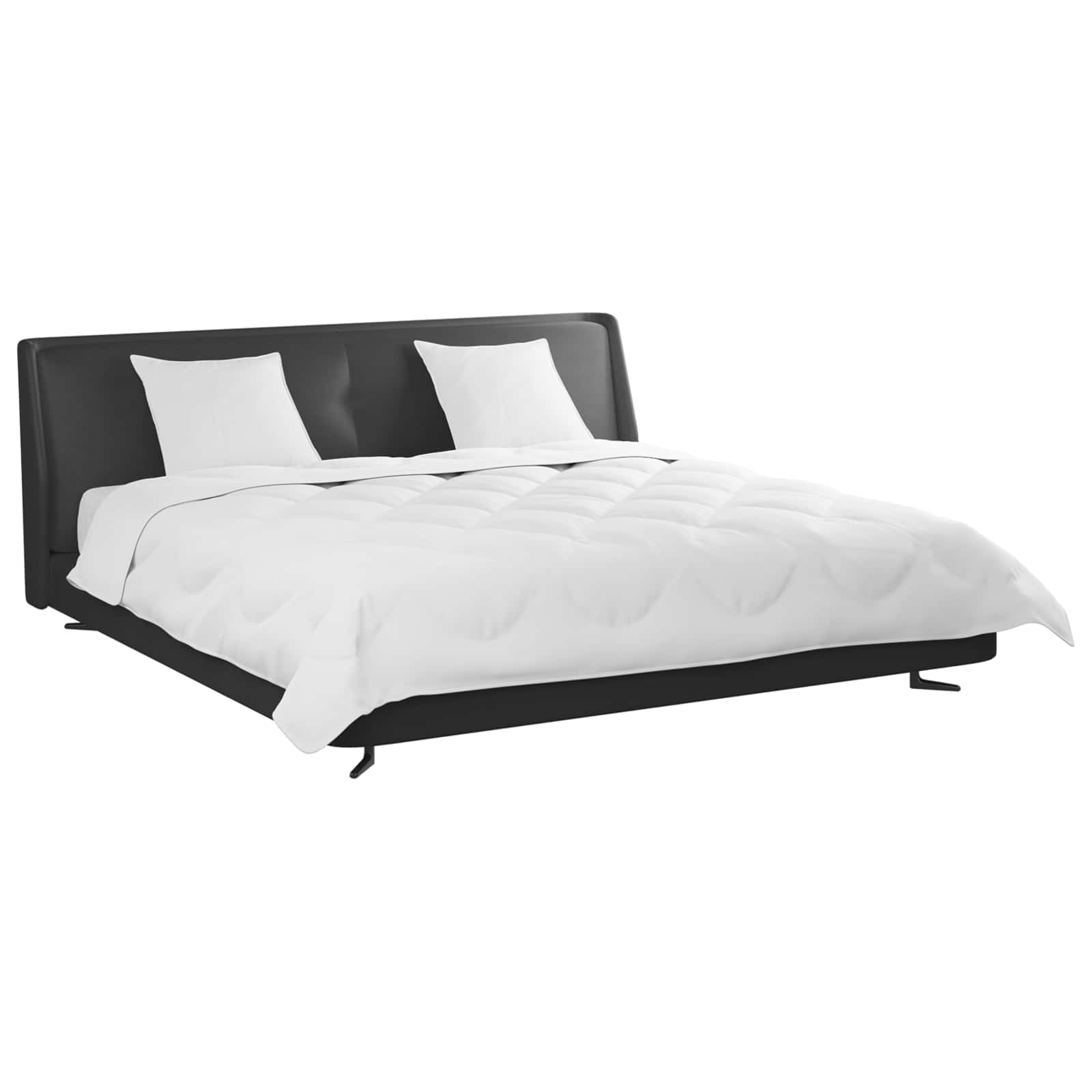 Vidaxl dekbed met kussens met kussen 3 pcs wit microvezel
