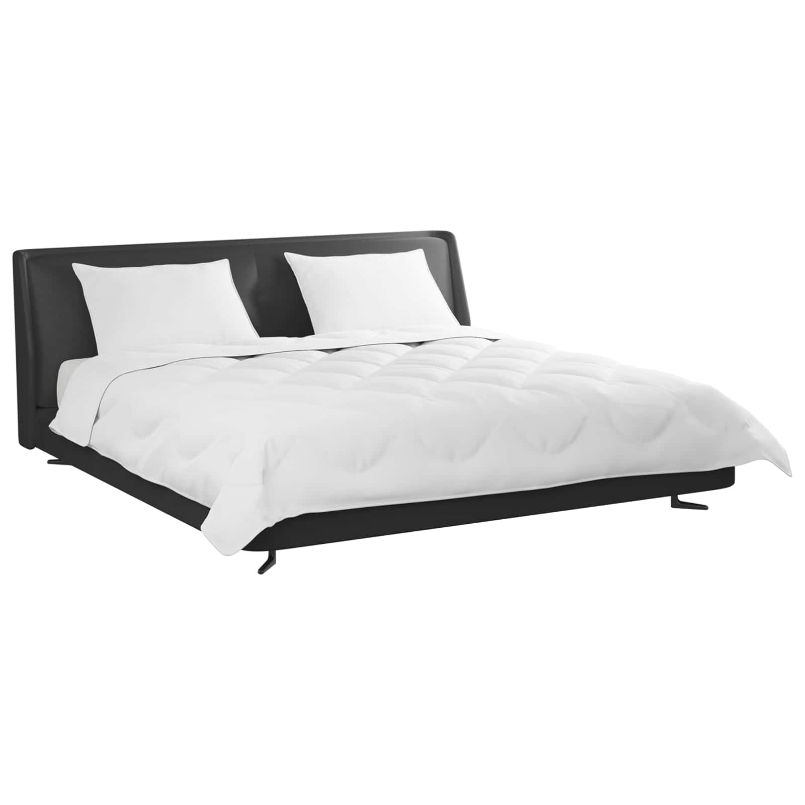 Vidaxl dekbed met kussens met kussen 3 pcs wit microvezel