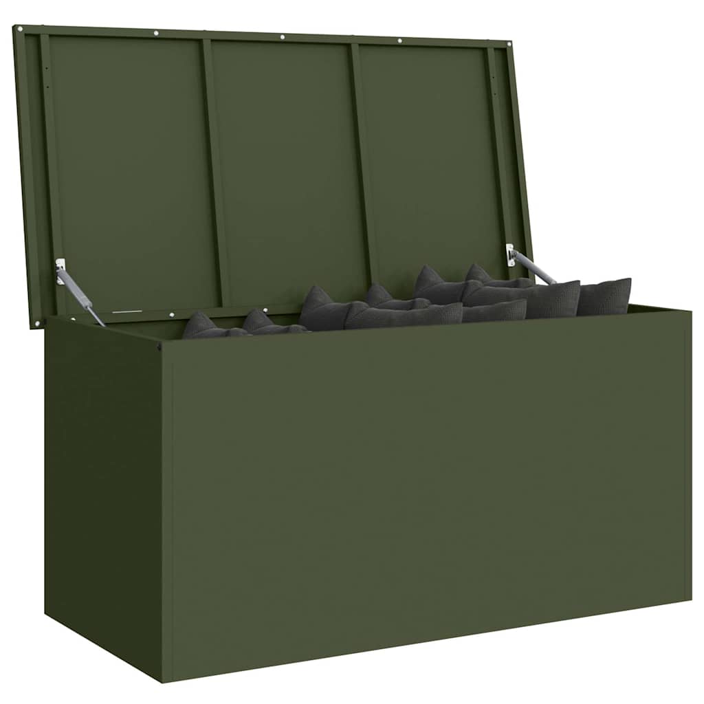 Vidaxl buitenopslagdoos olijf groen 100 x 50,5 x 50 cm staal