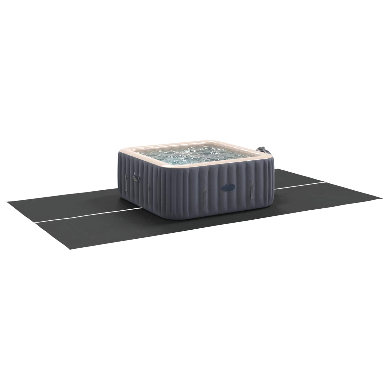 Vidaxl zwembad grondzeil zwart 420 x 220 x 0,1 cm niet-geweven stof