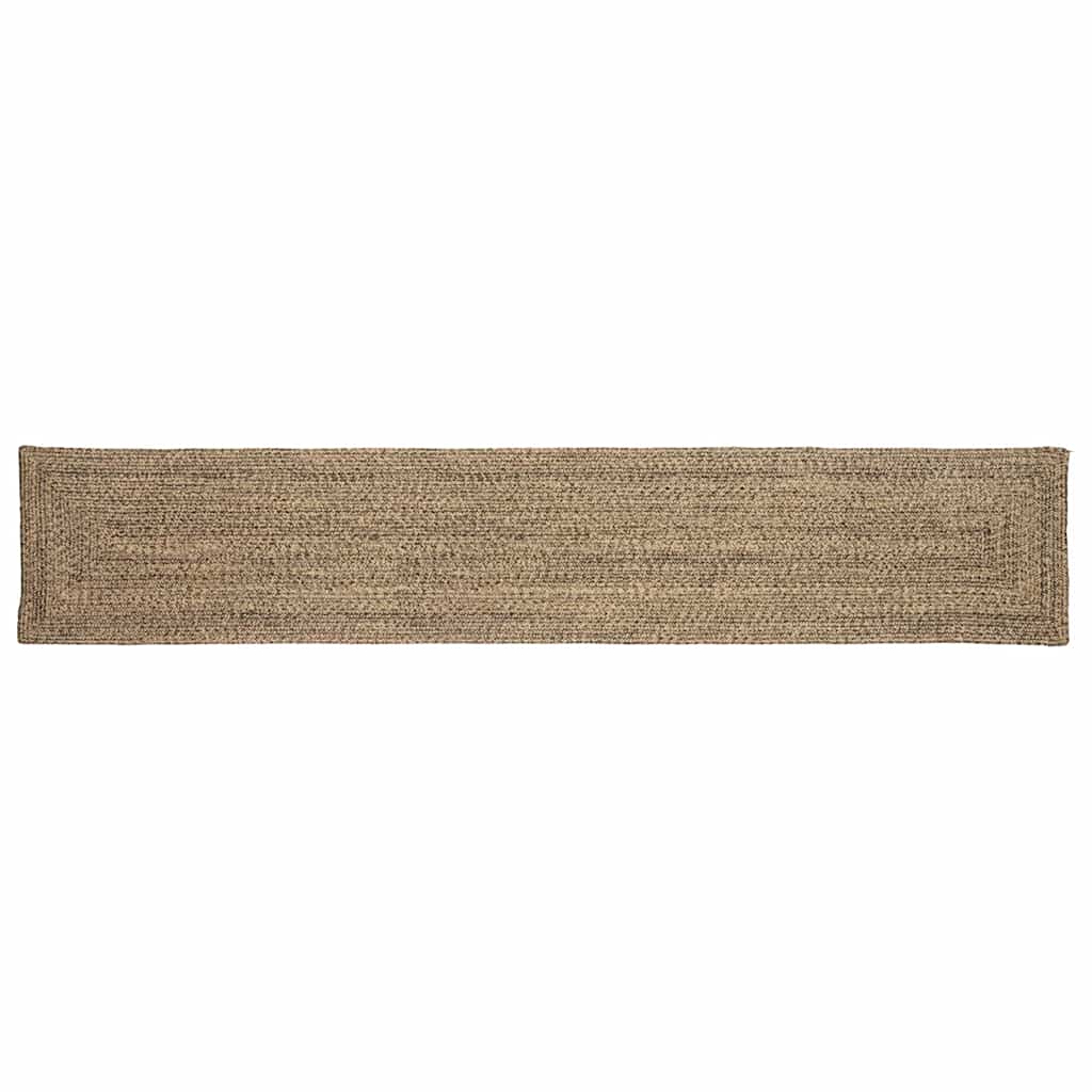 Vidaxl vloerkleden rechthoekig natuurlijk en zwart 60 x 400 cm jute