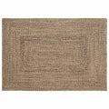 Vidaxl vloerkleden rechthoekig natuurlijk en zwart 120 x 170 cm jute