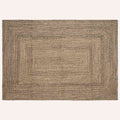 Vidaxl vloerkleden rechthoekig natuurlijk en zwart 240 x 340 cm jute