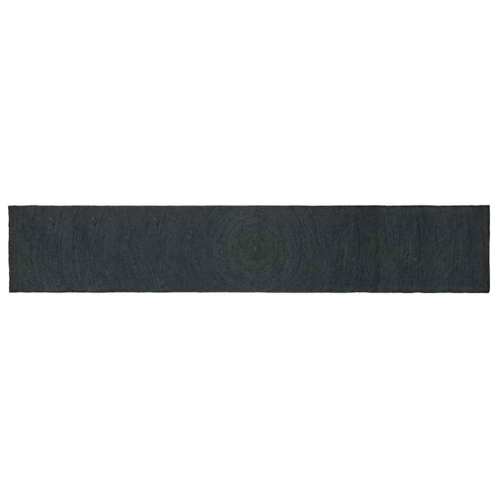 Vidaxl vloerkleden rechthoekig donkergrijs 60 x 400 cm jute