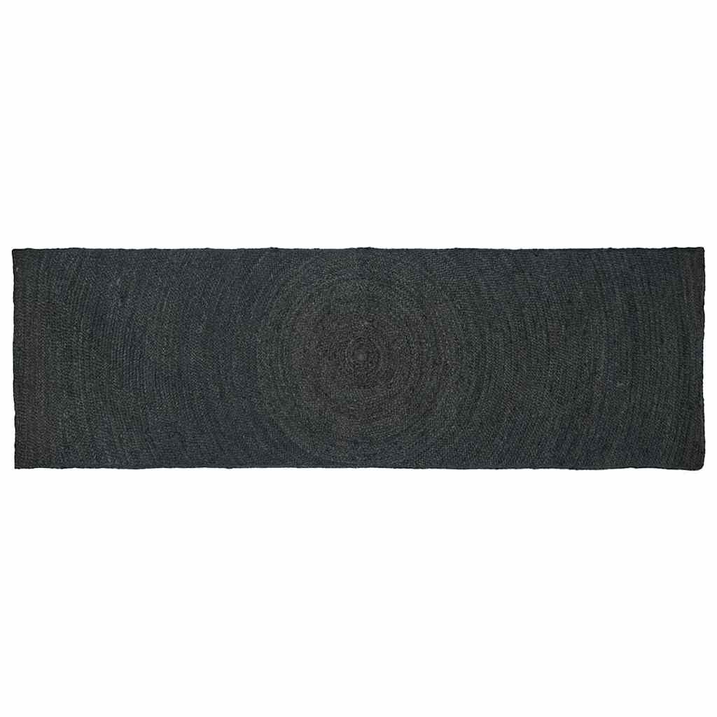 Vidaxl vloerkleden rechthoekig donkergrijs 80 x 250 cm jute