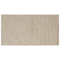 Vidaxl vloerkleden rechthoekig natuurlijk en wit 80 x 150 cm jute