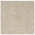 Vidaxl vloerkleden vierkant natuurlijk en wit 120 x 120 cm jute