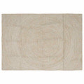Vidaxl vloerkleden rechthoekig natuurlijk en wit 140 x 200 cm jute