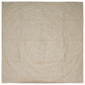 Vidaxl vloerkleden vierkant natuurlijk en wit 200 x 200 cm jute