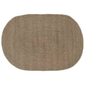 Vidaxl vloerkleden ovaal grijs 122 x 183 cm jute