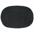 Vidaxl vloerkleden ovaal zwart 100 x 152 cm jute