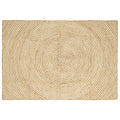 Vidaxl vloerkleed natuurlijk en wit 140 x 200 cm jute