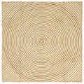 Vidaxl vloerkleed natuurlijk en wit 160 x 160 cm jute