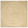 Vidaxl vloerkleed natuurlijk en wit 240 x 240 cm jute