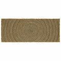 Vidaxl vloerkleed natuurlijk en zwart 80 x 200 cm jute