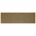 Vidaxl vloerkleed natuurlijk en zwart 80 x 250 cm jute